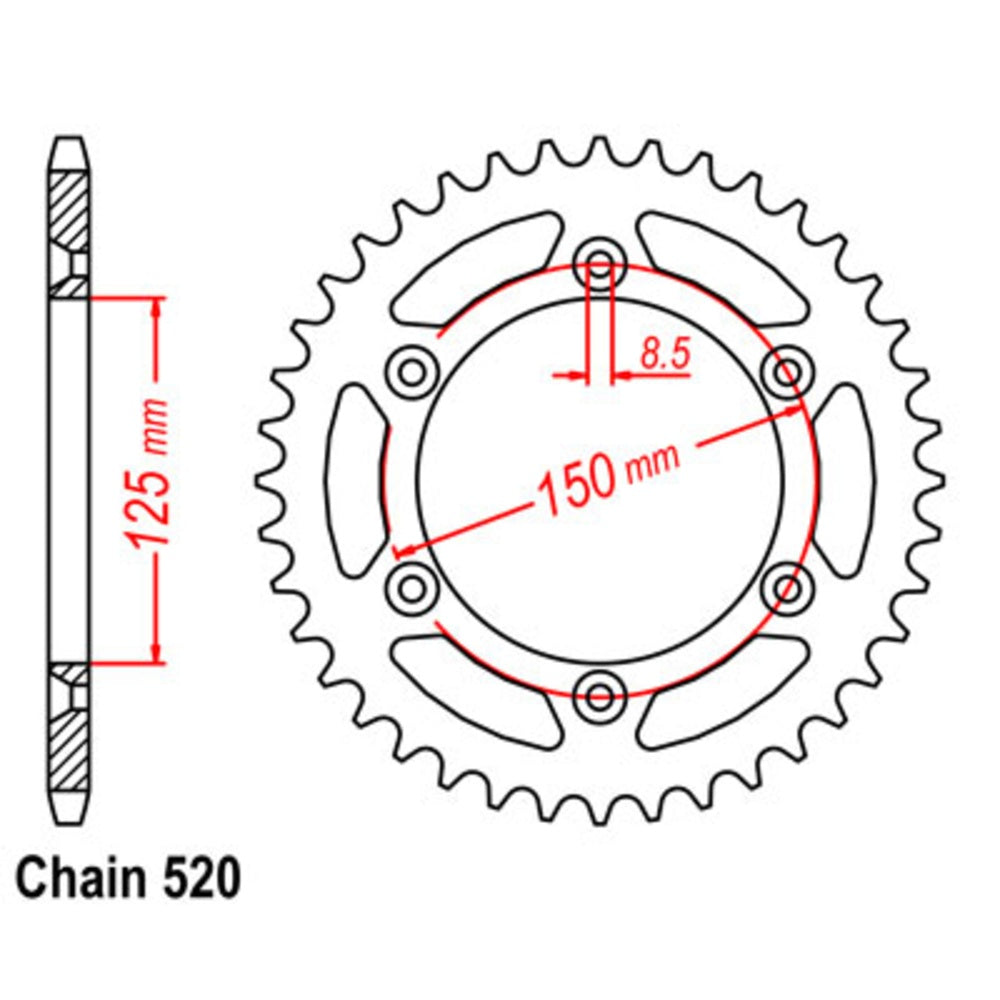 Supersprox KTM Husqvarna Blue Stealth Rear Sprocket