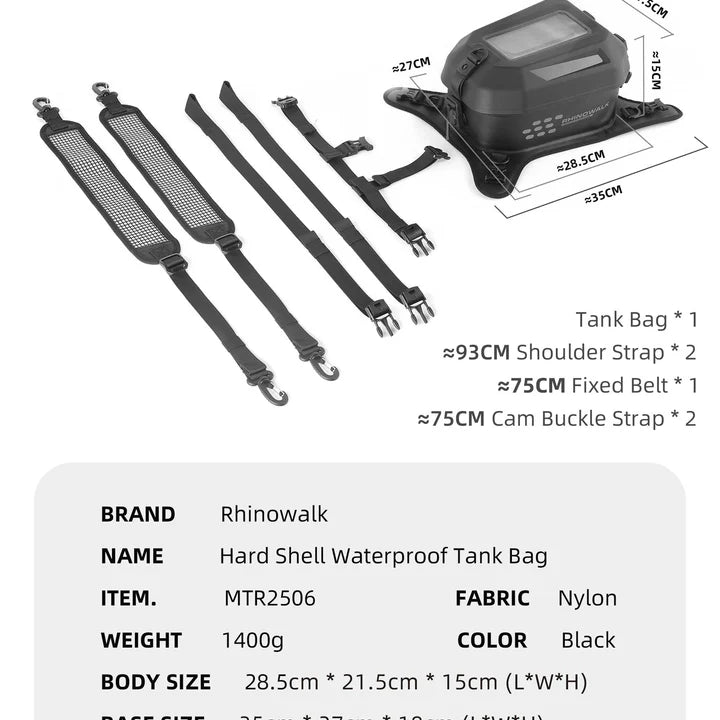 RhinoWalk 5.6L Waterproof Tank Bag