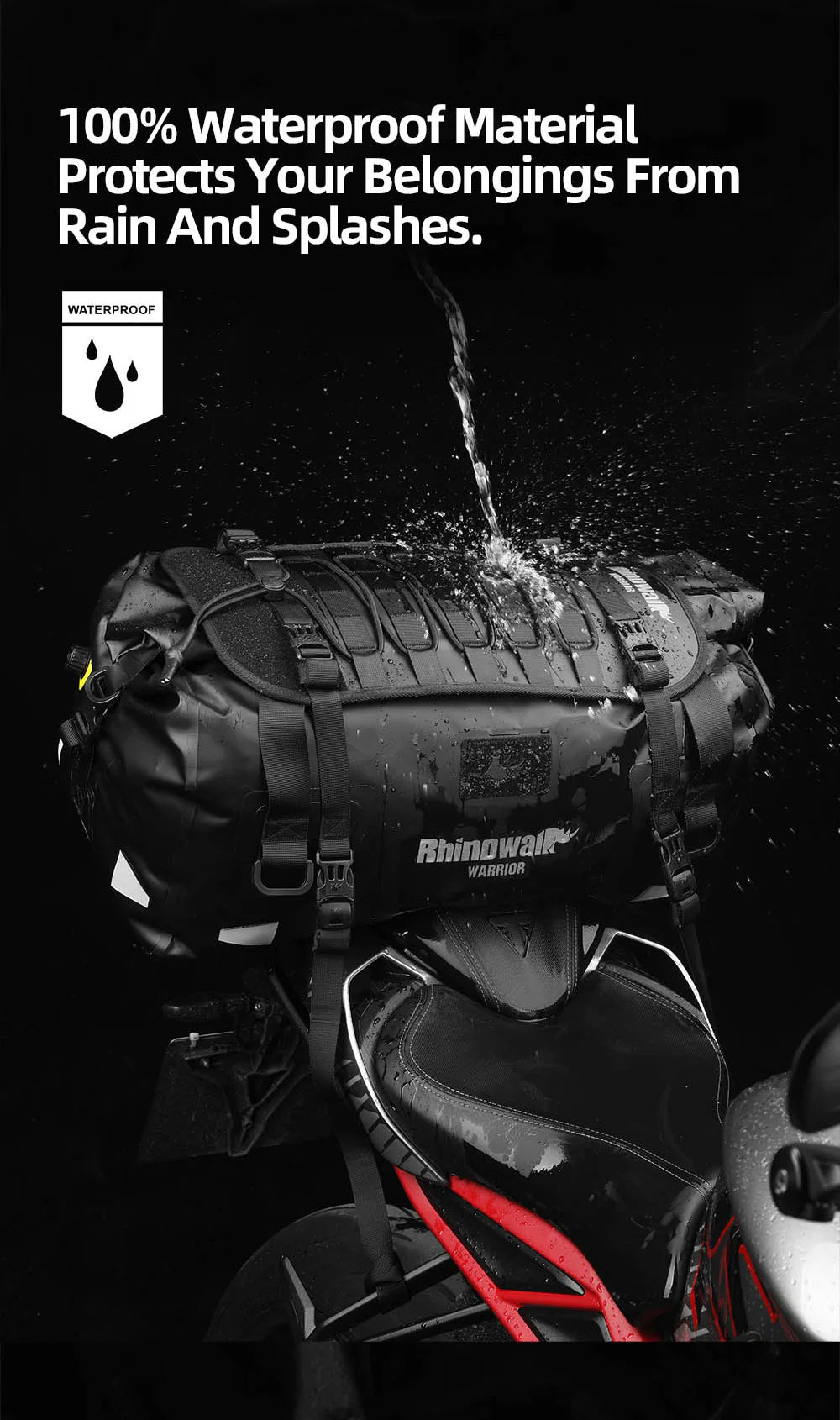 RhinoWalk Warrior Series X Waterproof Duffel Bag - 20L, 40L, 65L