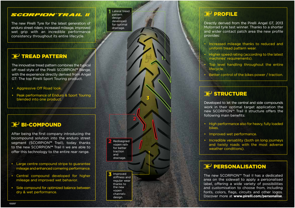 Pirelli Trail II Front 120/70VR19 TL 60V DOT