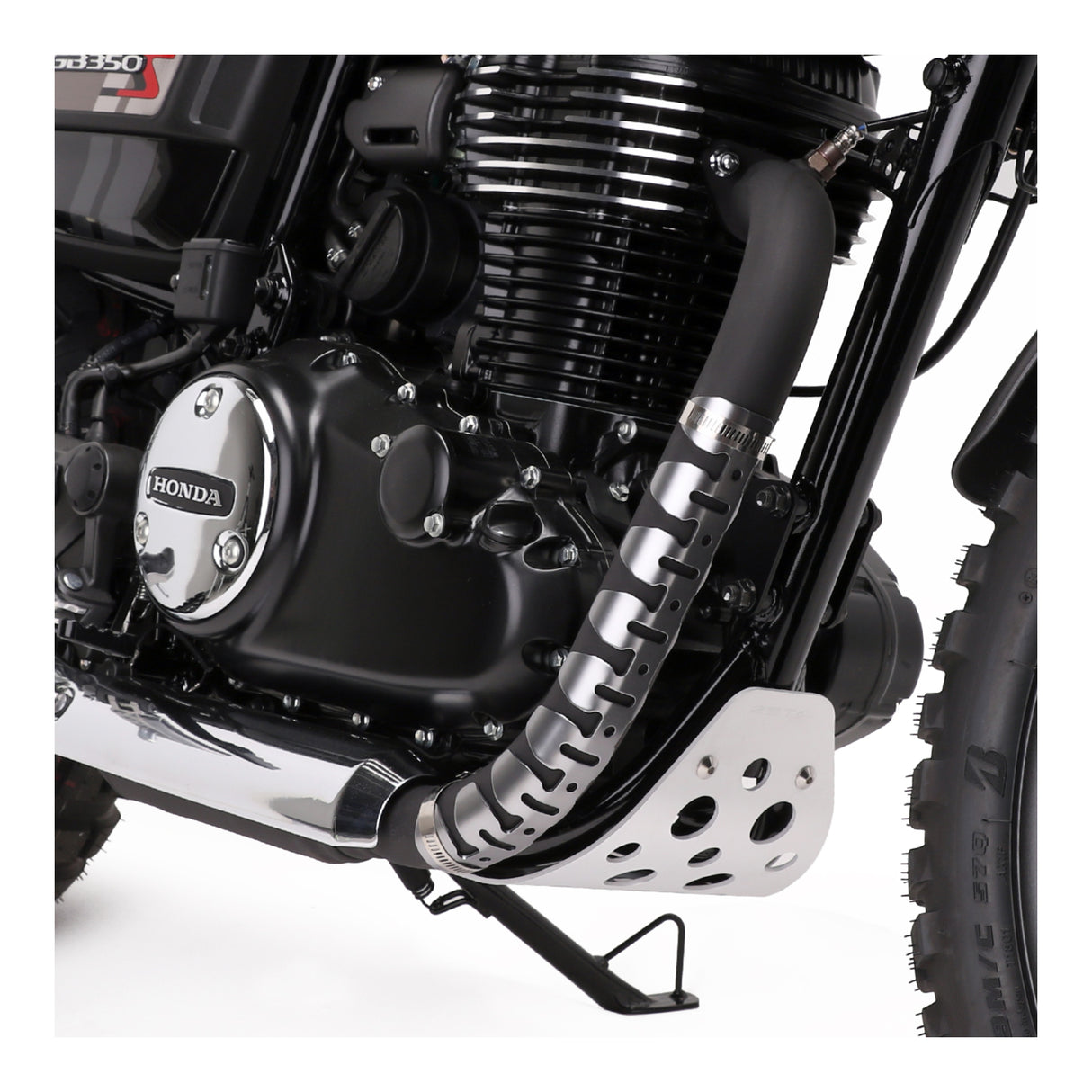 DRC 4-Stroke Universal Exhaust Pipe Guard - Titanium