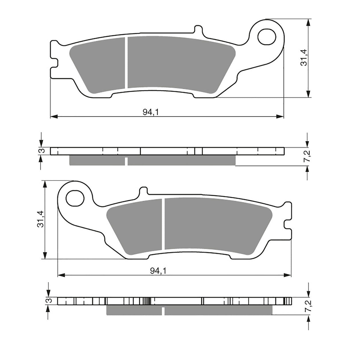 GOLDfren Brake Pads Off-Road Racing GF248 - K5 ( PR392 )