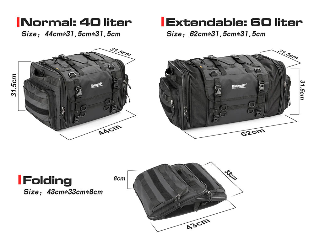 Rhinowalk Expandable Rear Luggage Bag