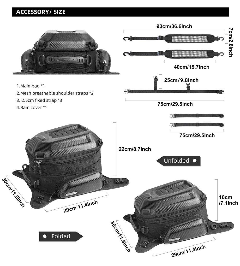 Rhinowalk Hard Shell Tank Bag