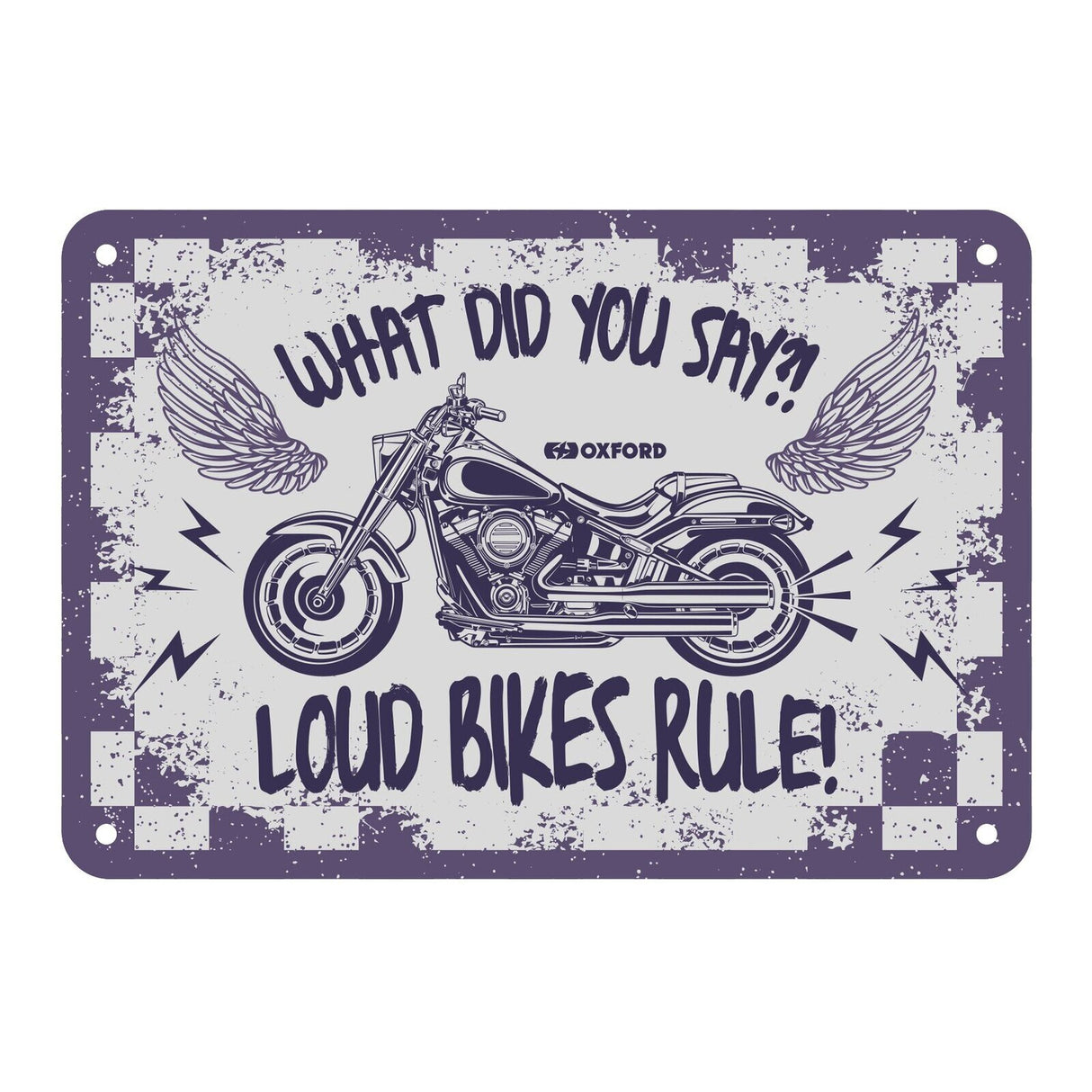 Oxford Garage Metal Sign: What Did You Say