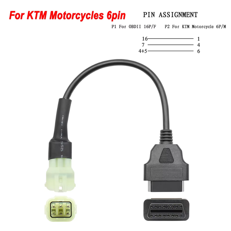 OBD2 Adaptor Cable for BSA KTM CFMOTO Yamaha Honda Ducati