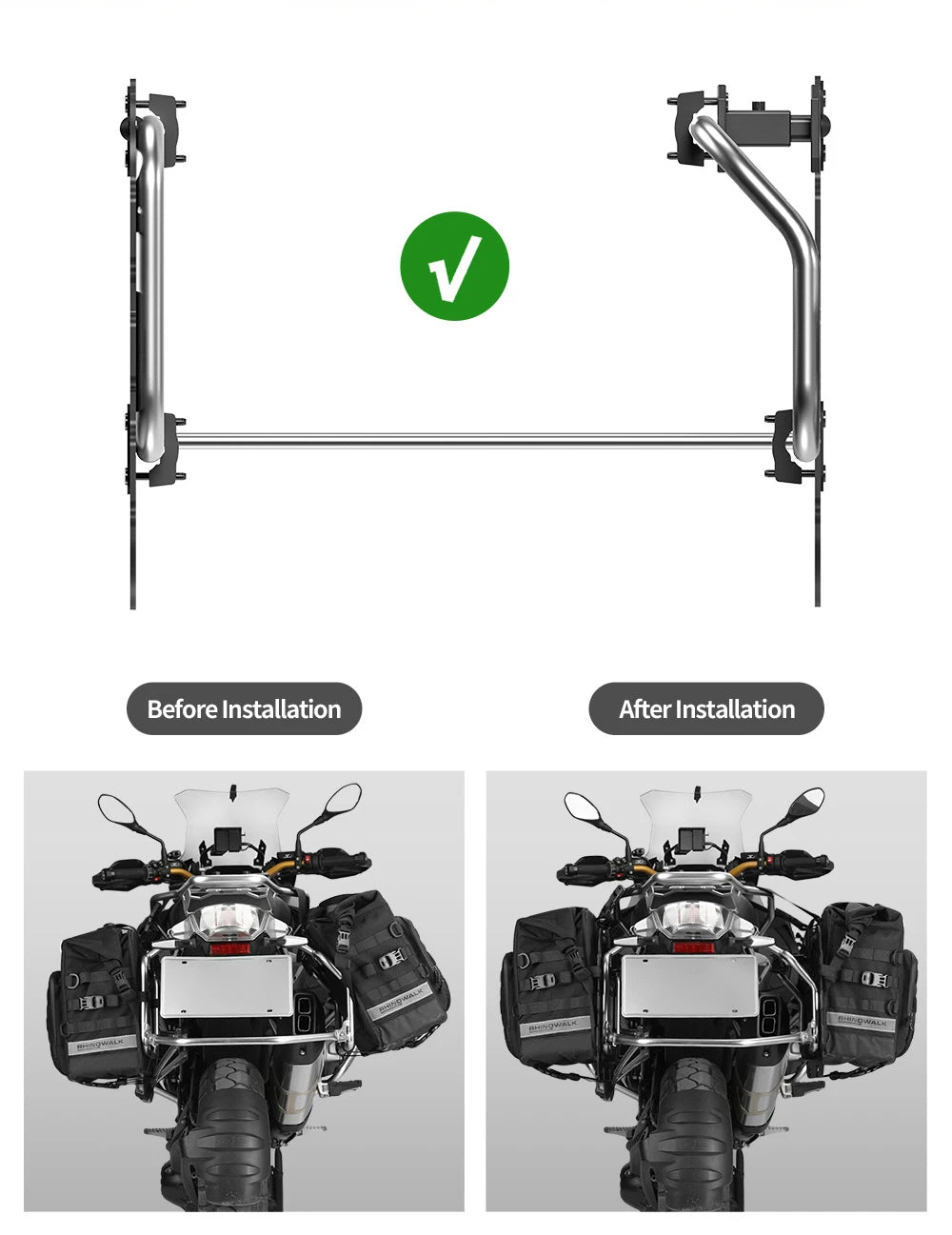 Rhinowalk Universal Pannier Rack Platform Pair