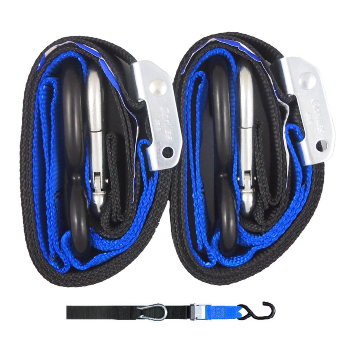 GORILLAS GRIP TIE DOWN 38MM S/HK BLK/BLU LOOP
