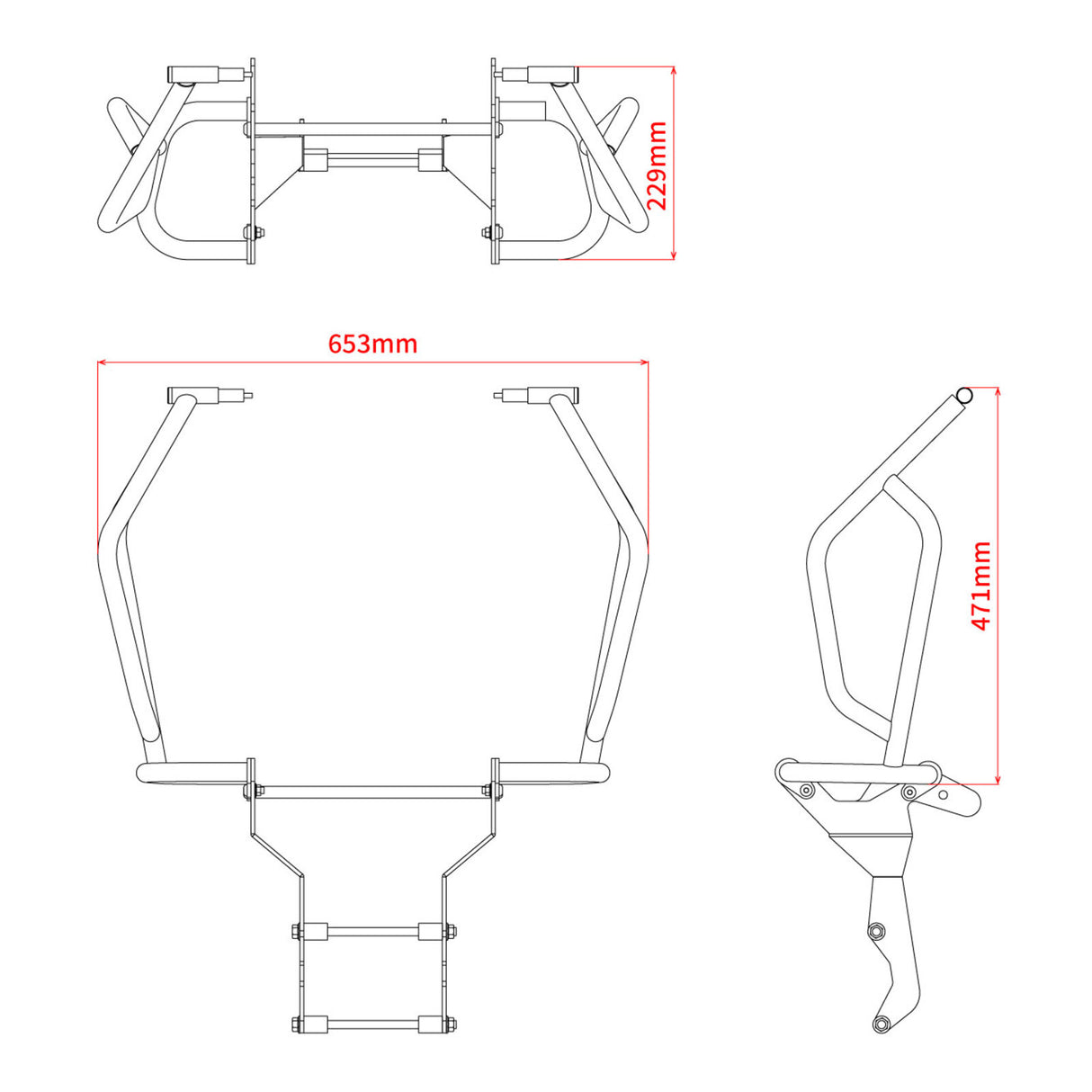 Zeta Pipe Tank Guard- Honda CRF250 Rally/S '21-