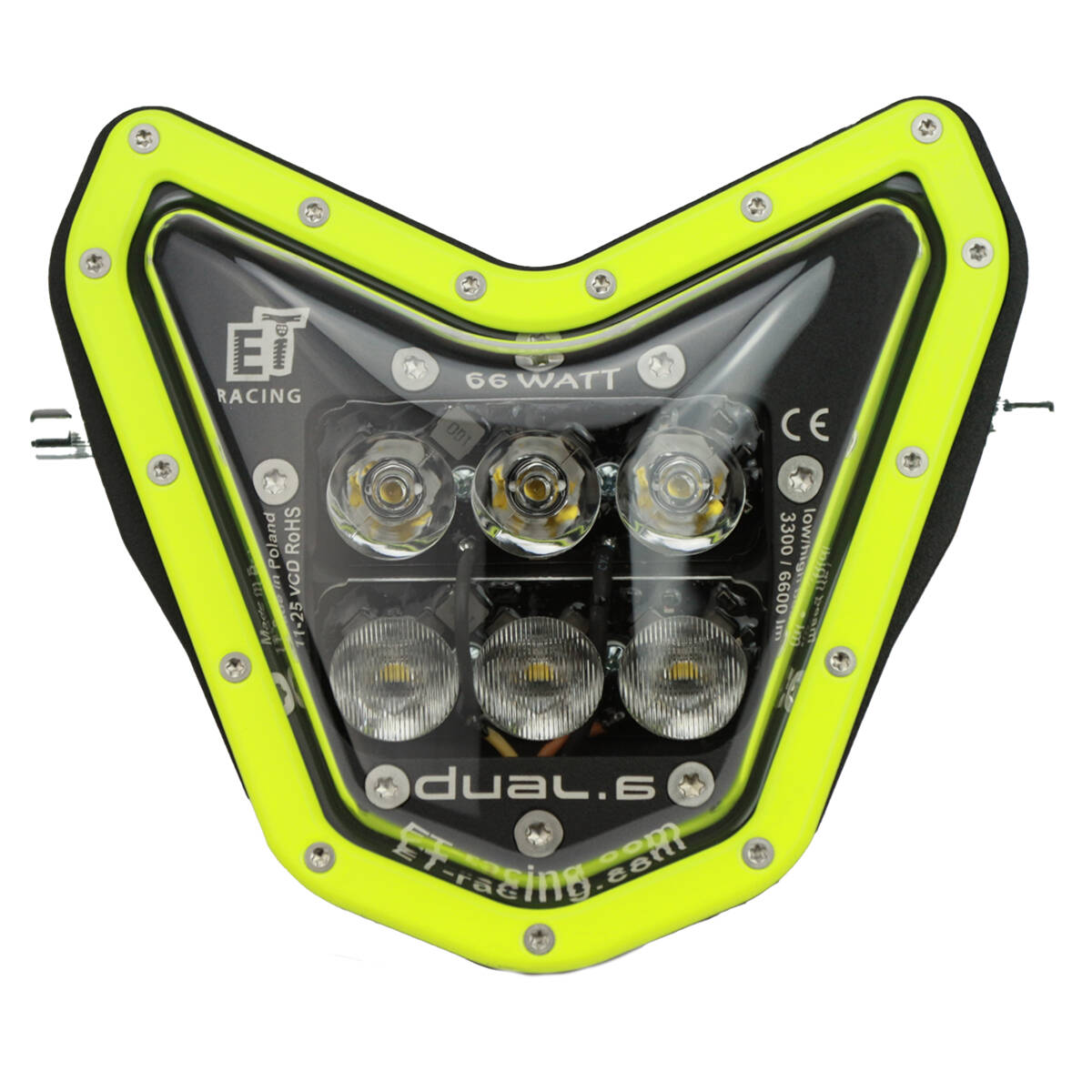 Dual.6 Headlight for Sherco 2024+ Fluro