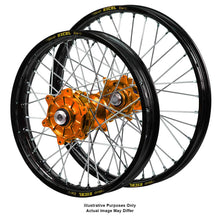 Load image into Gallery viewer, Black Excel Rims / Orange Haan Hubs Wheel Set - KTM 790/890 2019-On 21*1.85 / 18*4.25