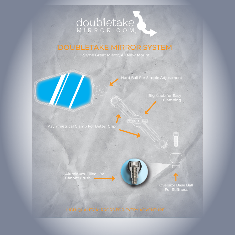 Doubletake Adventure Mirrors 6" arms/ Pair Gen2