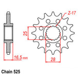 Supersprox Steel Front Sprocket (1904) for KTM 990/1090/1190/1290