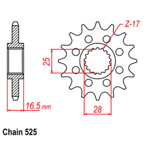 Supersprox Steel Front Sprocket (1904) for KTM 990/1090/1190/1290