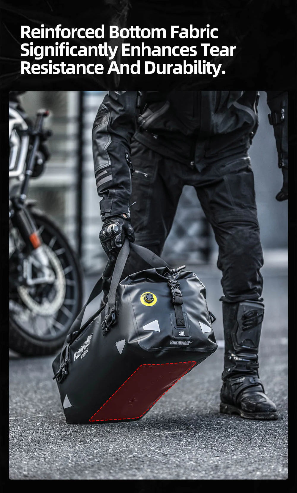 RhinoWalk Warrior Series X Waterproof Duffel Bag - 20L, 40L, 65L