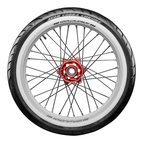 Avon Cobra Chrome MH90-21 (80/90-21) White Wall Front Tyre (56V Rating) AV91