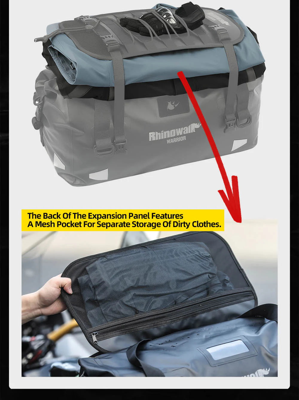 RhinoWalk Warrior Series X Waterproof Duffel Bag - 20L, 40L, 65L