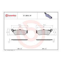 Load image into Gallery viewer, Brembo Prime Brake Pad Sinter Rear 07BB03SP
