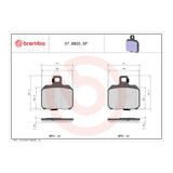 Brembo Prime Brake Pad Sinter Rear 07BB20SP