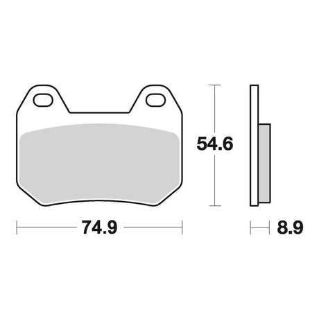 Brembo Prime Brake Pad Carbon Ceramic Rear 07BB2507