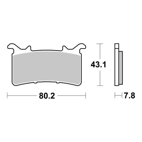 Brembo Upgrade Brake Pad Carbon Ceramic Front 07GR99RC