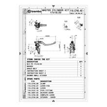 Load image into Gallery viewer, Brembo Upgrade Brake Master Cylinder RCS 17 Corsacorta Front 110C74040