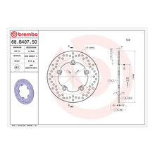 Load image into Gallery viewer, Brembo Prime Brake Disc Serie Oro Rear 68B40750