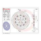 Brembo Prime Brake Disc Serie Oro Front 78B40822