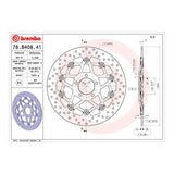 Brembo Prime Brake Disc Serie Oro Front 78B40841