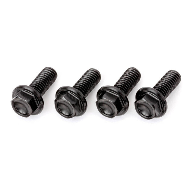 DRC Aluminium M6 Flange Bolts 20mm - Black (4 Pack)