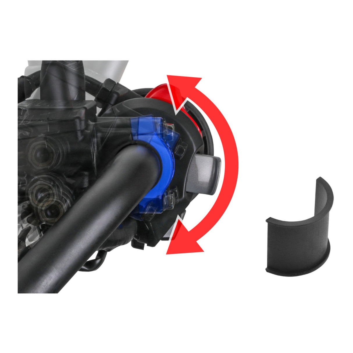 Zeta Rotating Bar Clamp - Brake Side - Black
