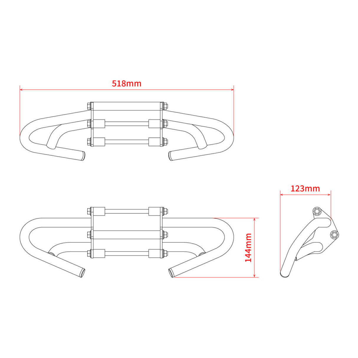 Zeta Pipe Engine Guard- Honda CRF250L '21-