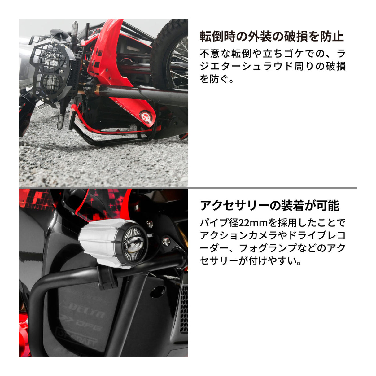 Zeta Pipe Tank Guard- Honda CRF250 Rally/S '21-