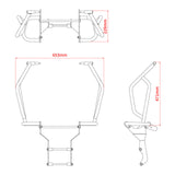 Zeta Pipe Tank Guard- Honda CRF250 Rally/S '21-