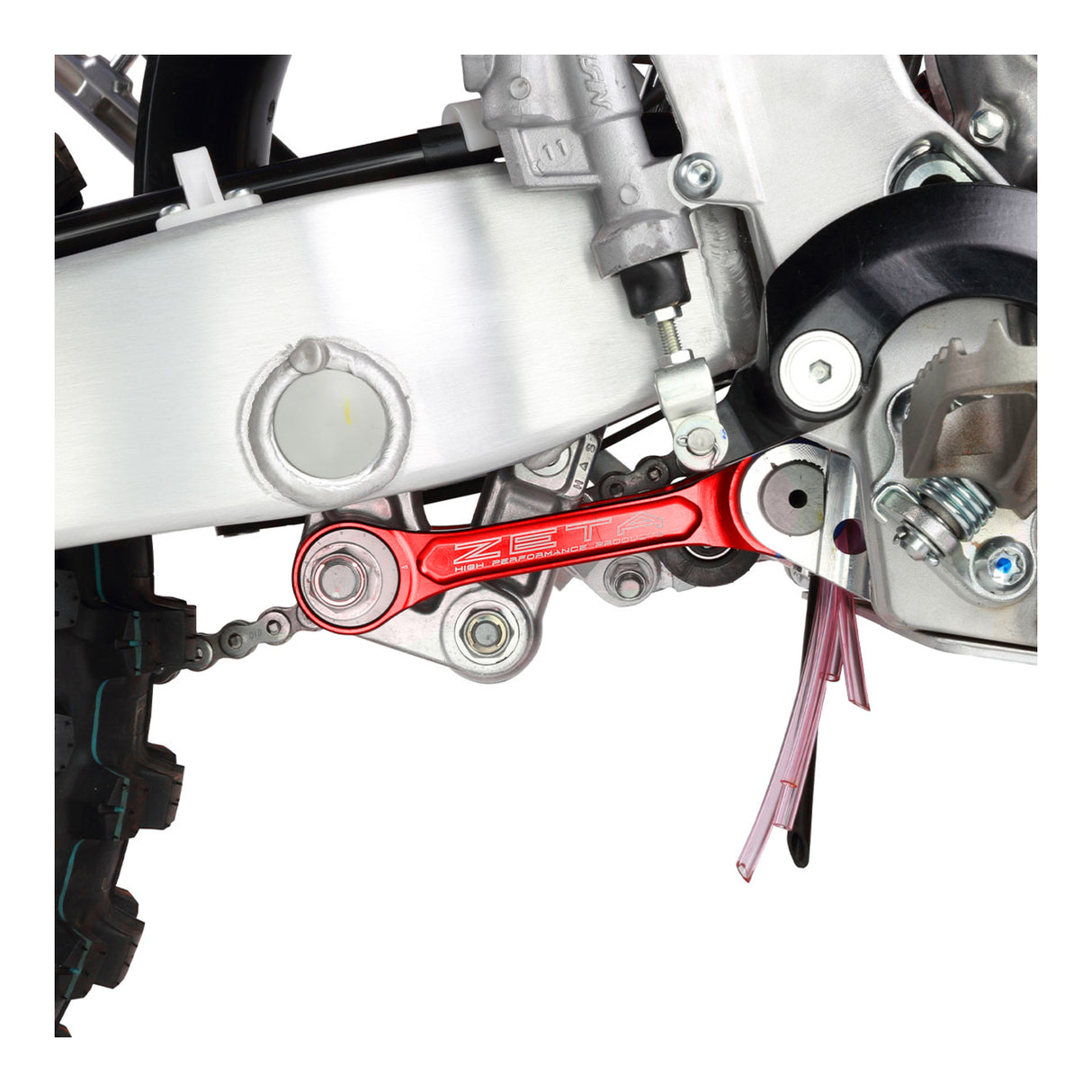 Zeta RSL Adjustable Lowering Link- Assorted Honda CRF Models - Red