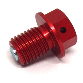 Zeta Magnetic Drain Bolt M12 x 15 P1.5 - Red