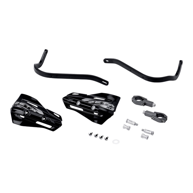 Zeta Armour XC Handguard Kit for 28.6mm Handlebars - Black / Black