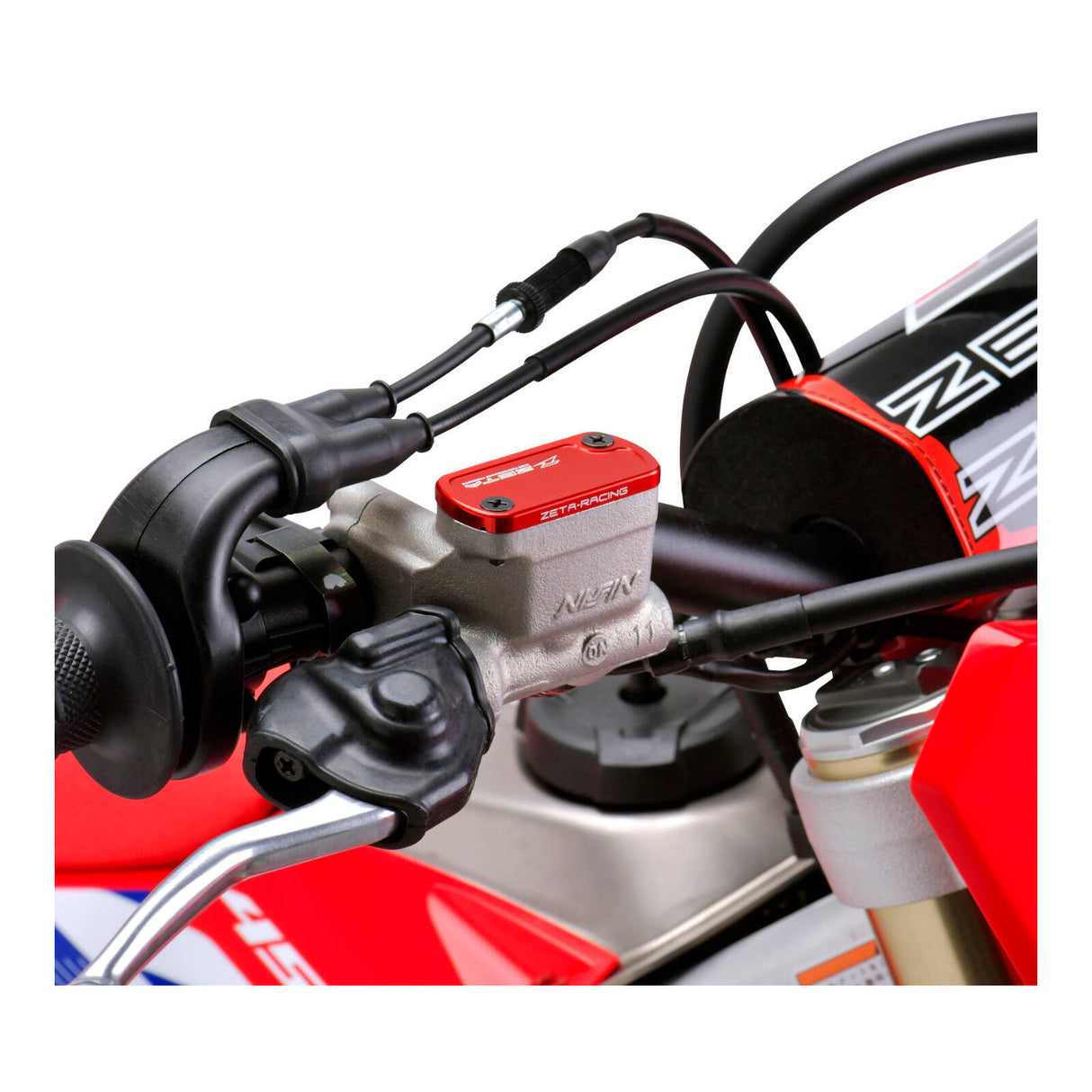 Zeta Front Brake Reservoir Cover - Honda CR / CRF, Kawasaki KX450 - Red