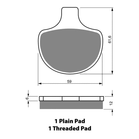 GOLDfren Brake Pads Sintered Sports GF057 - S3 (PH74)