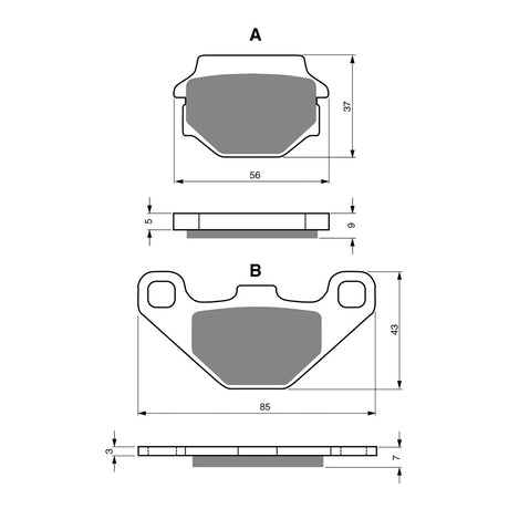 GOLDfren Brake Pads Sintered Sports GF084 - S3 ( PH16 )