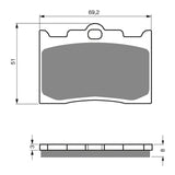 GOLDfren Brake Pads Sintered Sports GF132 - S3 ( PH275 )