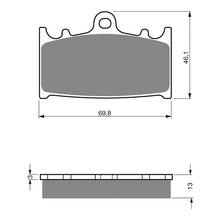 Load image into Gallery viewer, GOLDfren Brake Pads Sintered Sports GF206 - S3 ( PH325 )