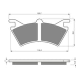 GOLDfren Brake Pads Off-Road Racing GF208 - K5 ( PR286 )