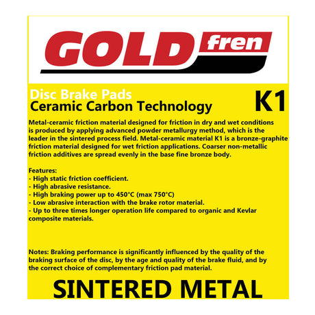 GOLDfren Brake Pads GF310 - K1