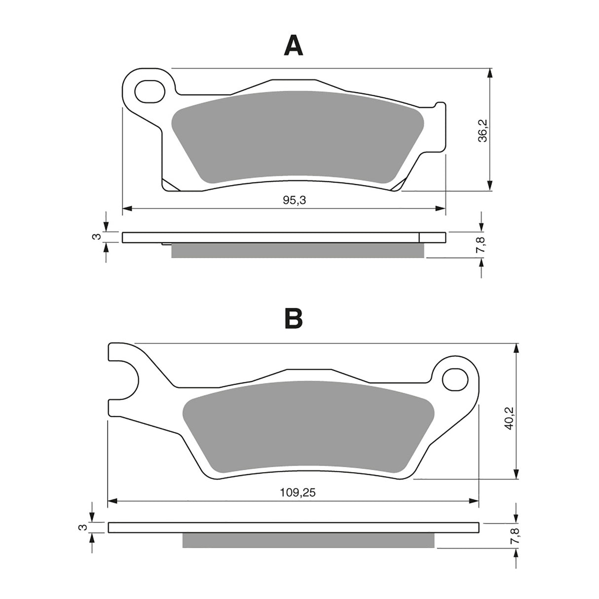 GOLDfren Brake Pads Off-Road Racing GF310 - K5 ( PR450 )