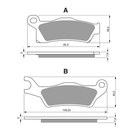 GOLDfren Brake Pads Off-Road Racing GF310 - K5 ( PR450 )