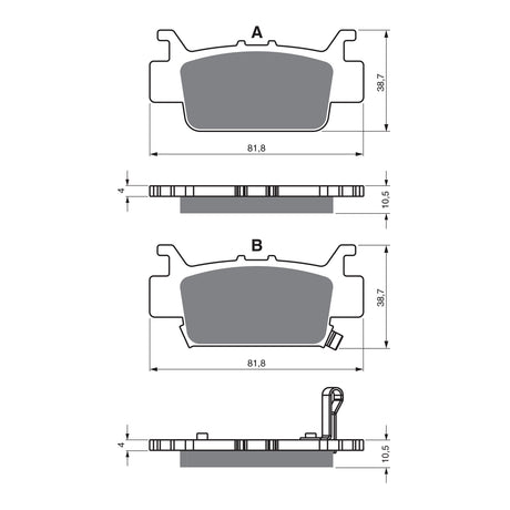 GOLDfren Brake Pads Off-Road Racing GF382 - K5 ( PR524 )