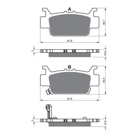 GOLDfren Brake Pads Off-Road Racing GF385 - K5 ( PR525 )