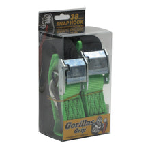 Load image into Gallery viewer, Gorillas Grip Tie Down 38mm S-Hook - Black / Green Loop