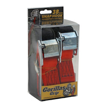 Load image into Gallery viewer, Gorillas Grip Tie Down 38mm S-Hook - Black / Red Loop